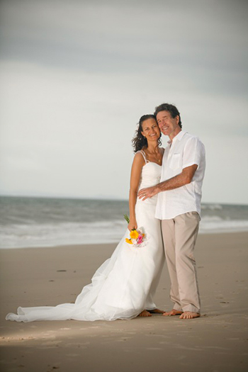 Wedding of Esther from Switzerland & Steve Wedding on Woorim Beach Bribie Island Queensland Marry Me Marilyn